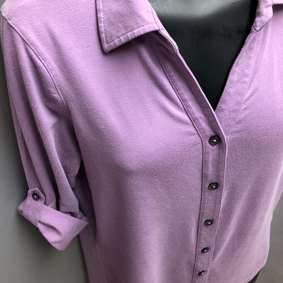 LL Bean Women’s XS Purple Button Down Top - Picture 7 of 7